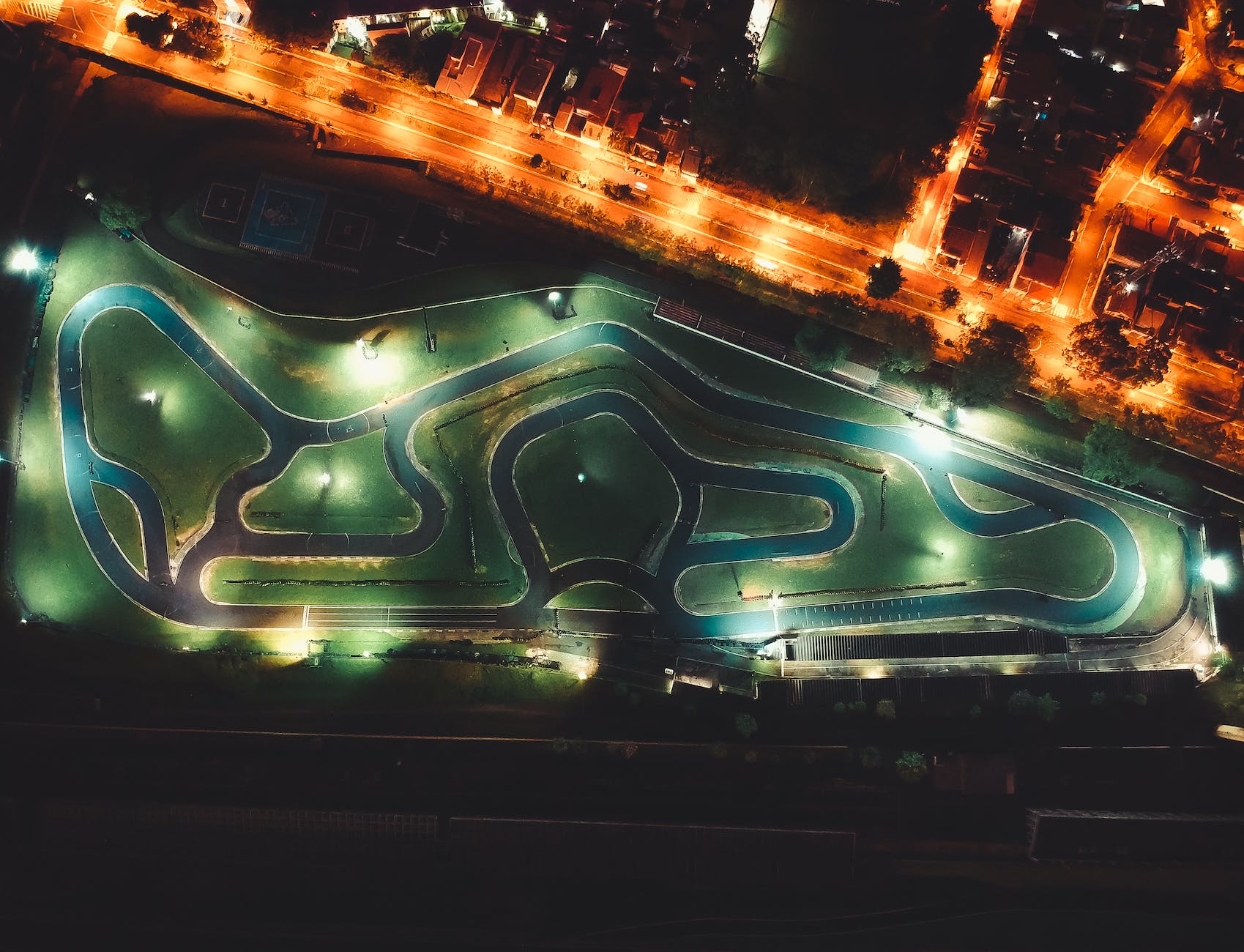 aerial view photography of race track